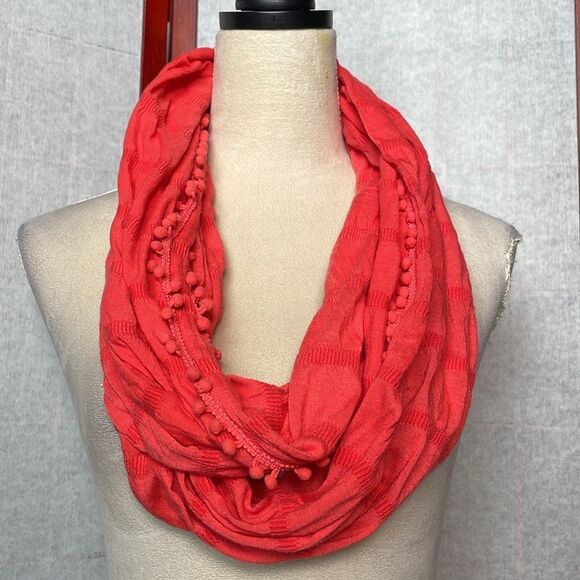 J. Crew Coral Colored Women's Infinity Scarf (One Size) - Picture 1 of 9